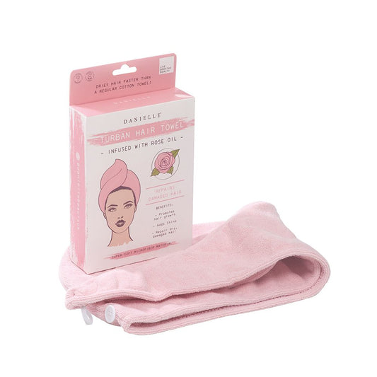 Rose Oil Infused Microfibre Hair Turban