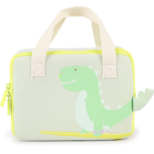 Neoprene Lunch Bag Surfing Dino [Ice Mint]