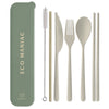 Portable Flatware Set with Gold Straw - Eco Maniac