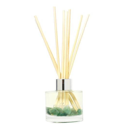 Green Aventurine Crystal Infused Reed Diffuser 100ml - White Tea & Ginger