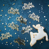Merry Christmas Gold Script Table Confetti