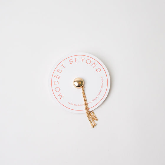 Modest Beyond No-Snag Magnetic Hijab Chain Pin - Gold