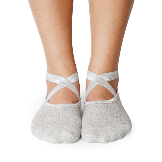 Light Grey Non-Slip Barre/Yoga/Pilates Socks