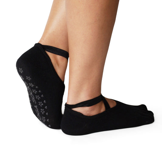 Black Full Toe Non-Slip Barre/Yoga/Pilates Socks