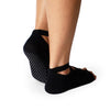 Black Toeless Yoga/Pilates Socks with Grip