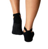 Black Toeless Yoga/Pilates Socks with Grip
