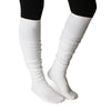 White Knee High Cotton Cozy Socks