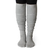 Grey Knee High Cotton Cozy Socks