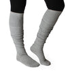 Grey Knee High Cotton Cozy Socks