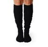 Black Knee High Cotton Cozy Socks