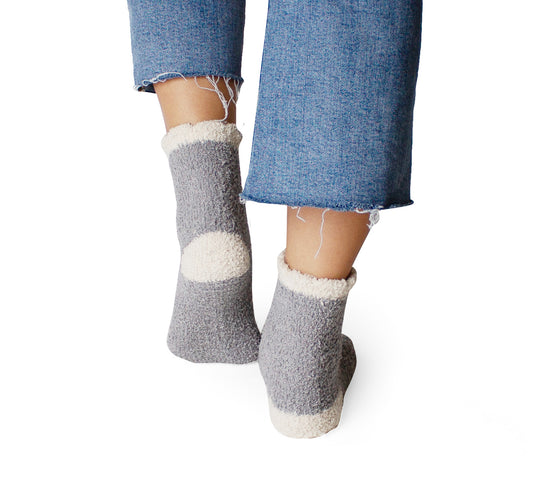 Grey Cozy Slipper Socks