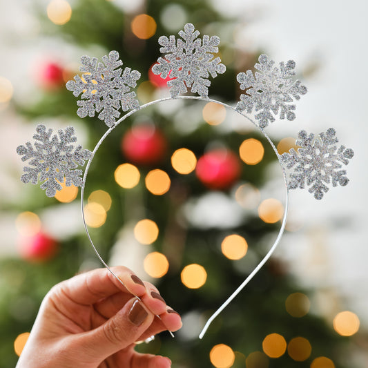 Silver Snowflake Headband