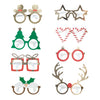 Novelty Christmas Fun Paper Glasses, Set Of 8