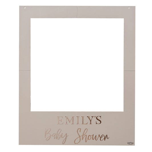 Baby Shower Photobooth Frame - Customisable - Foiled with stickers