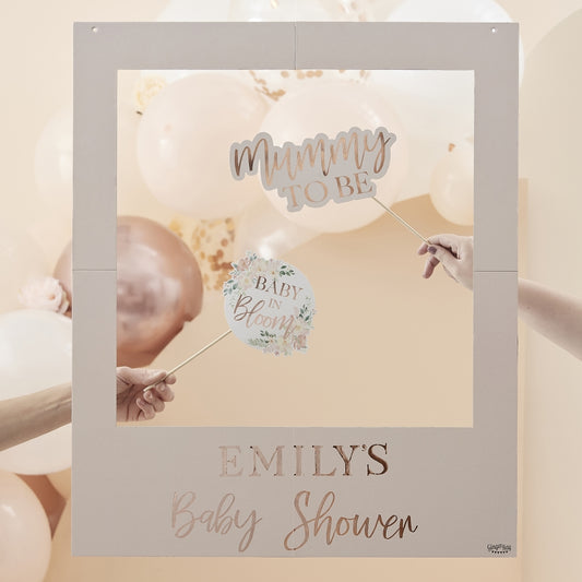 Baby Shower Photobooth Frame - Customisable - Foiled with stickers