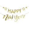 Happy New Year Gold Glitter Bunting
