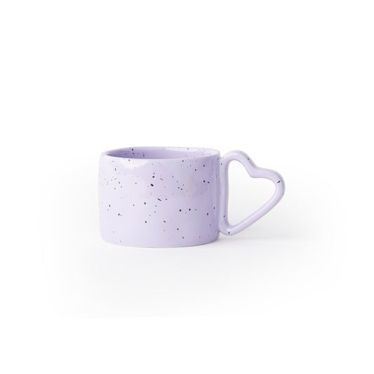 'Lovestruck' Speckled Mug w/ Heart Handle