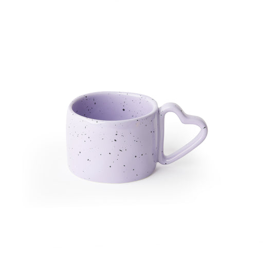 'Lovestruck' Speckled Mug w/ Heart Handle