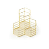 'Hold Me Up' Stationery Holder, Yellow Gold Coated Metal