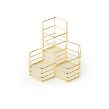  'Hold Me Up' Stationery Holder, Yellow Gold Coated Metal