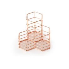  'Hold Me Up' Stationery Holder, Rose Gold Coated Metal
