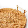 'Boule' Rattan Tray w/ Handles