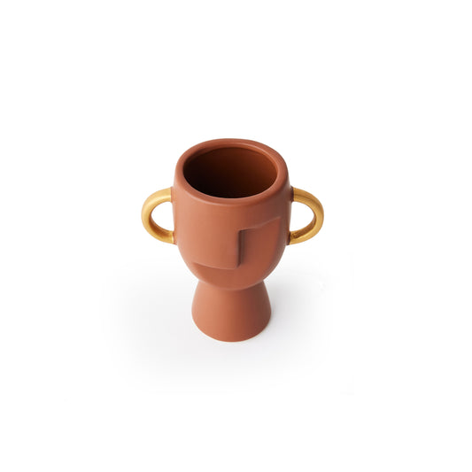 'Stoic' Binaural Vase, Terracotta