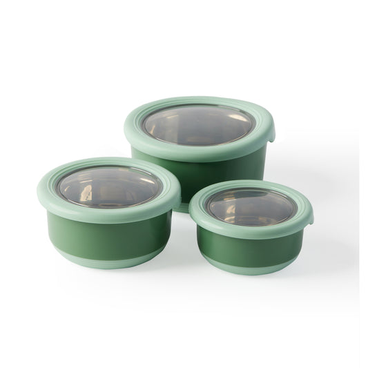 3 x Stacking Mint Metal Containers [S] [M] [L]