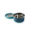 3 x Stacking Blue Metal Containers [S] [M] [L]