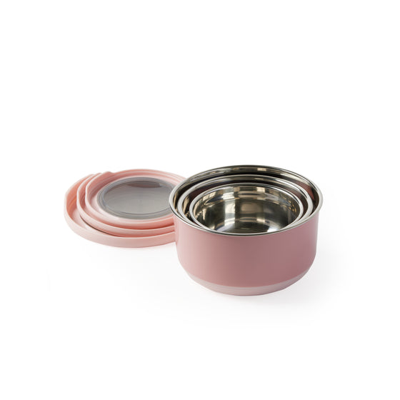 3 x Stacking Pink Metal Containers [S] [M] [L]