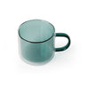 Small 'Retro' Glass Mug, Teal Green