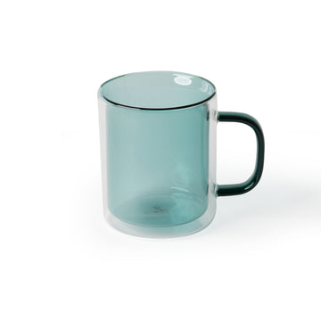 Retro' Glass Mug, Teal Green