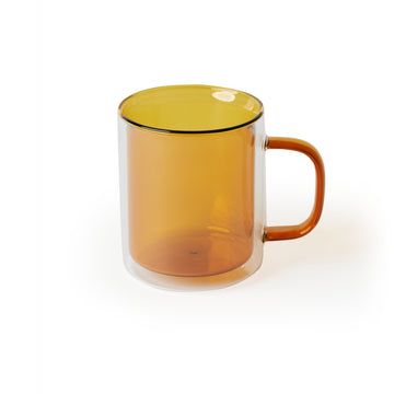 Retro' Glass Mug, Ochre