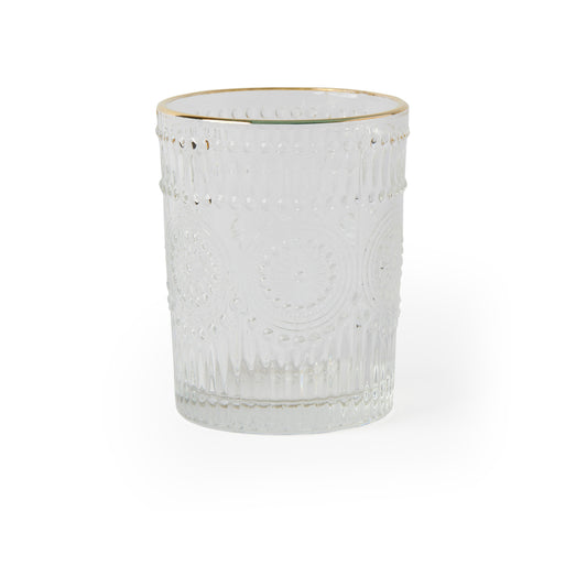 'Ray' Gold-Rimmed Sunflower Glass