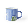 'Isa' Floral Circle Handle Mug, Large