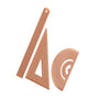 'Measure-Up' Ruler Set, Rose Gold Coated Metal