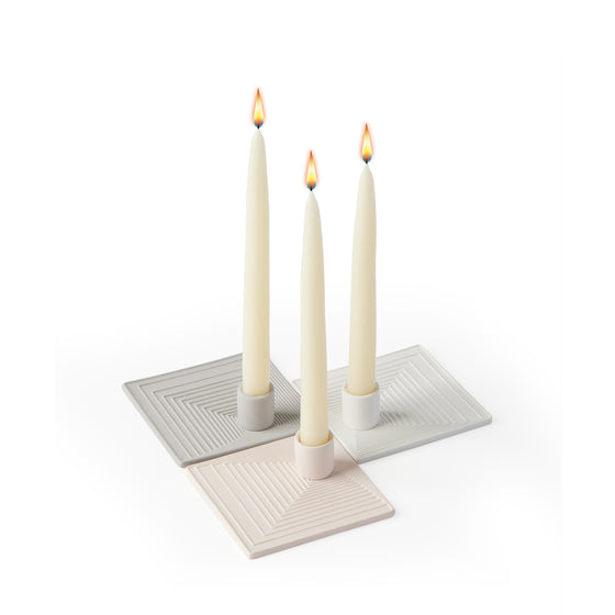 'Agatha' Candlestick Holder, White