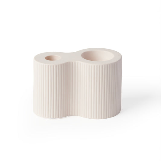 'Infinity' Duo Candle Holder, Dusty Pink