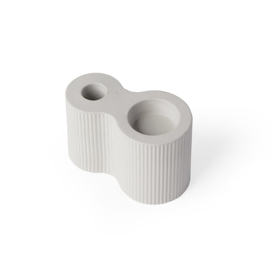'Infinity' Duo Candle Holder, Earl Grey