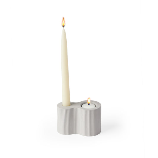 'Infinity' Duo Candle Holder, Earl Grey