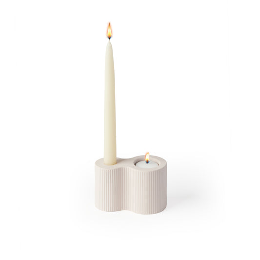 'Infinity' Duo Candle Holder, Dusty Pink