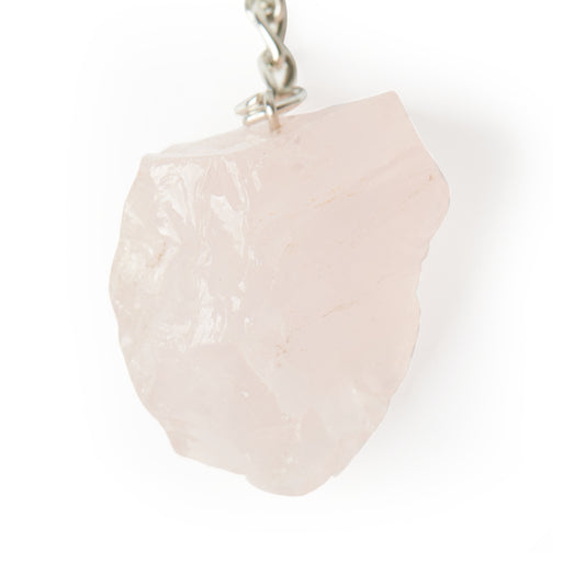 Rose Quartz Crystal Keychain