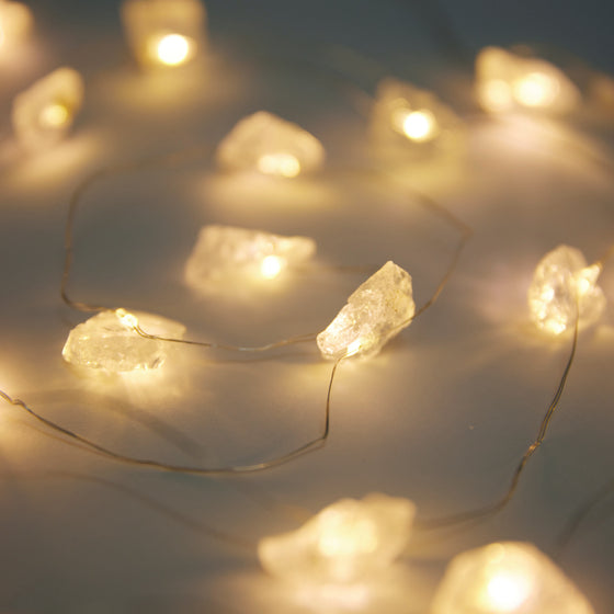 Clear Quartz Crystal String Lights