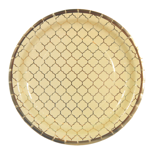 Moroccan Ivory Party Plates - 10 pack