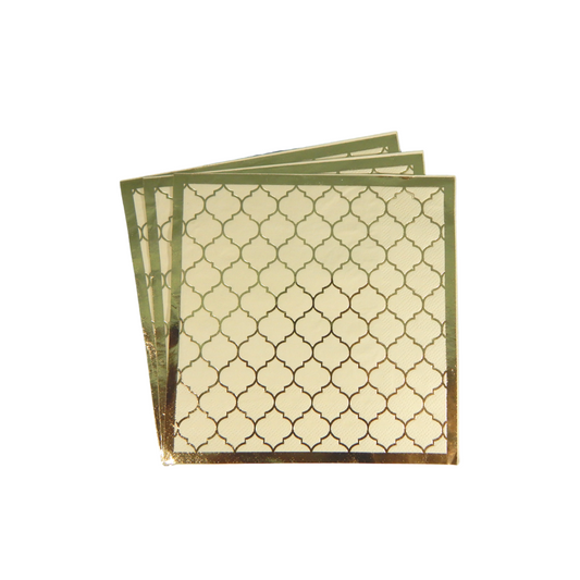 Moroccan Ivory Party Napkins - 20 pack