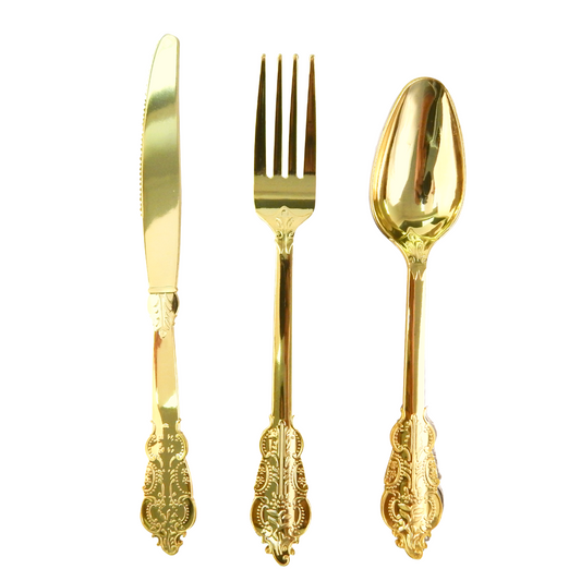 Gold Party Cutlery - 18 piece