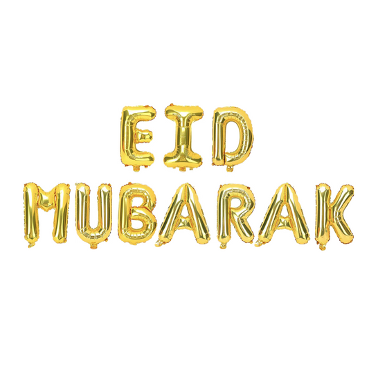 Eid Mubarak Foil Balloons - Gold