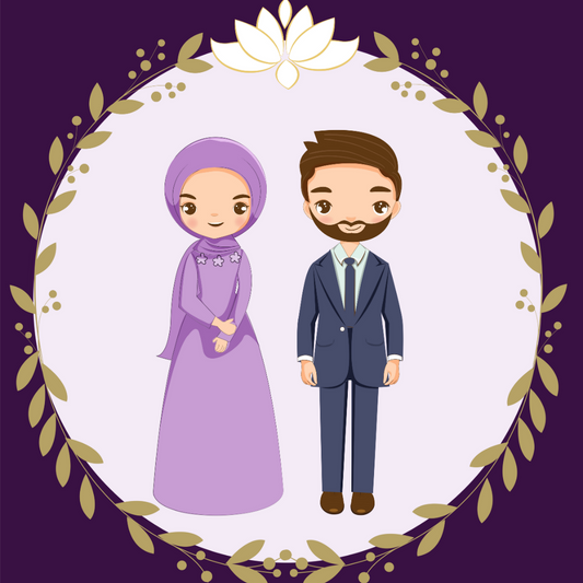 Muslim Couple Greeting Cards (3pk)