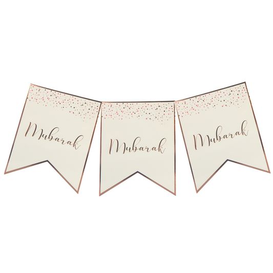 Mubarak Confetti Party Banner