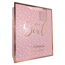  Baby Girl Gift Bag - Pink & Rose Gold